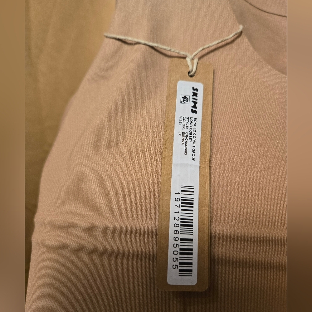 New Skims 3x bonded long corset in sienna - Picture 4 of 5